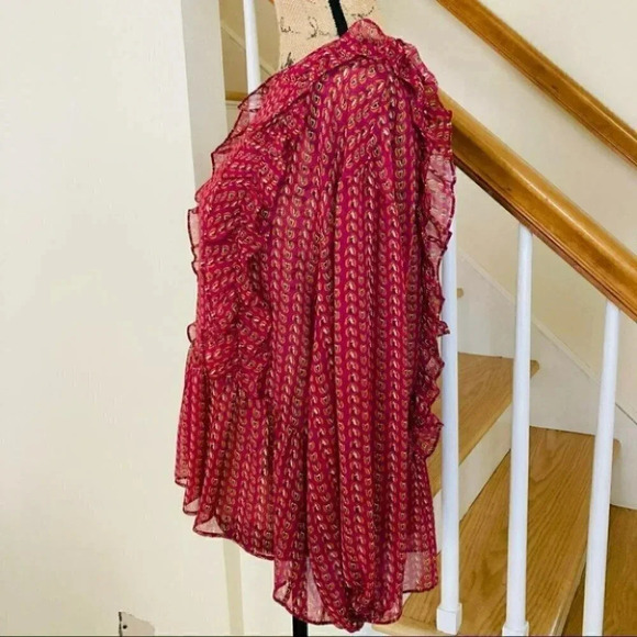 Anthropologie Misa Los Angeles Campania Ruffled Blouse Size Medium NWOT $326 - Picture 3 of 15
